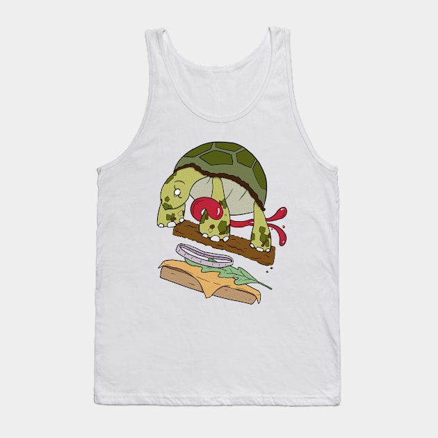 Turtle Burger Tank Top by PhoebeMillerDesign